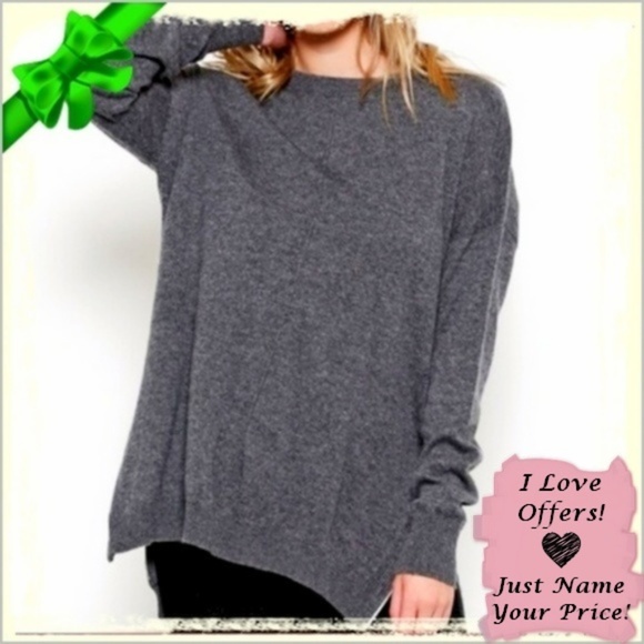 Esley Sweaters - ❣️LAST ONE❣️ Side Zip Heather Grey Sweater 6fo8p6a